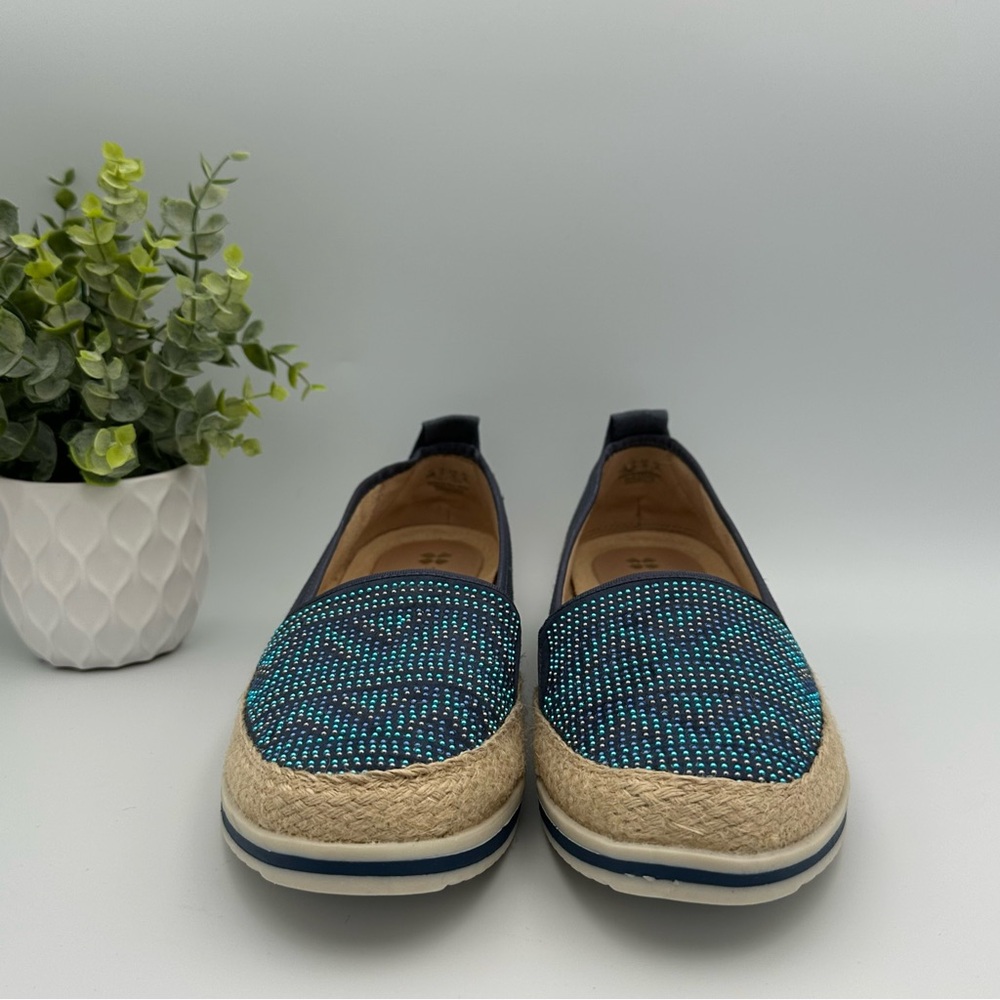 Naturalizer Women’s Davonville Blue Espadrille Confort Flats Shoes Size 12 - Picture 3 of 10